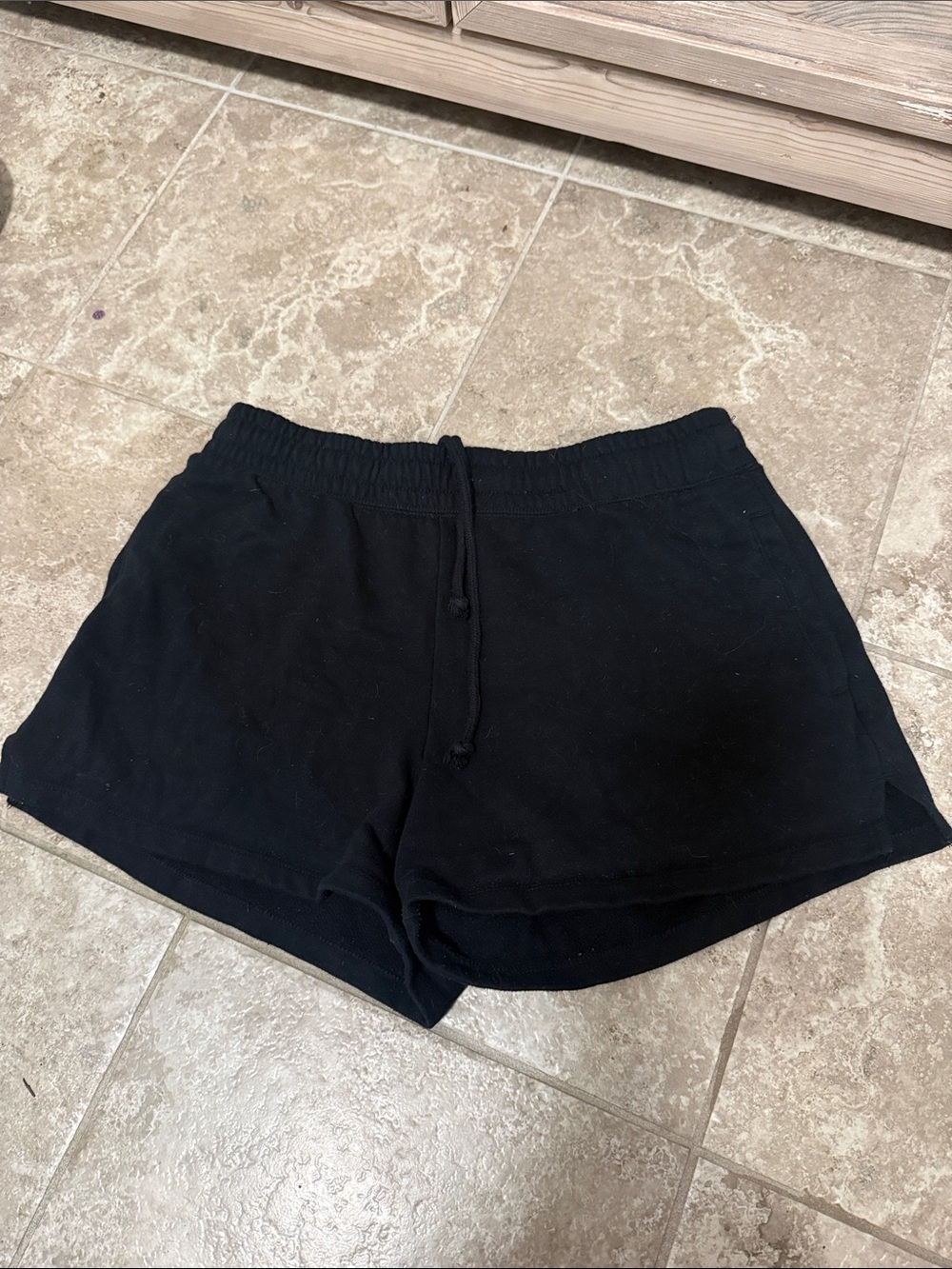 Aeropostale Black Athletic Drawstring Shorts